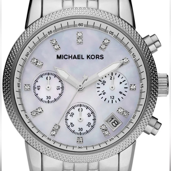 Michael Kors Chronograph Ritz - Stainless Steel Bracelet Watch - Silver (5020) - Picture 2 of 5